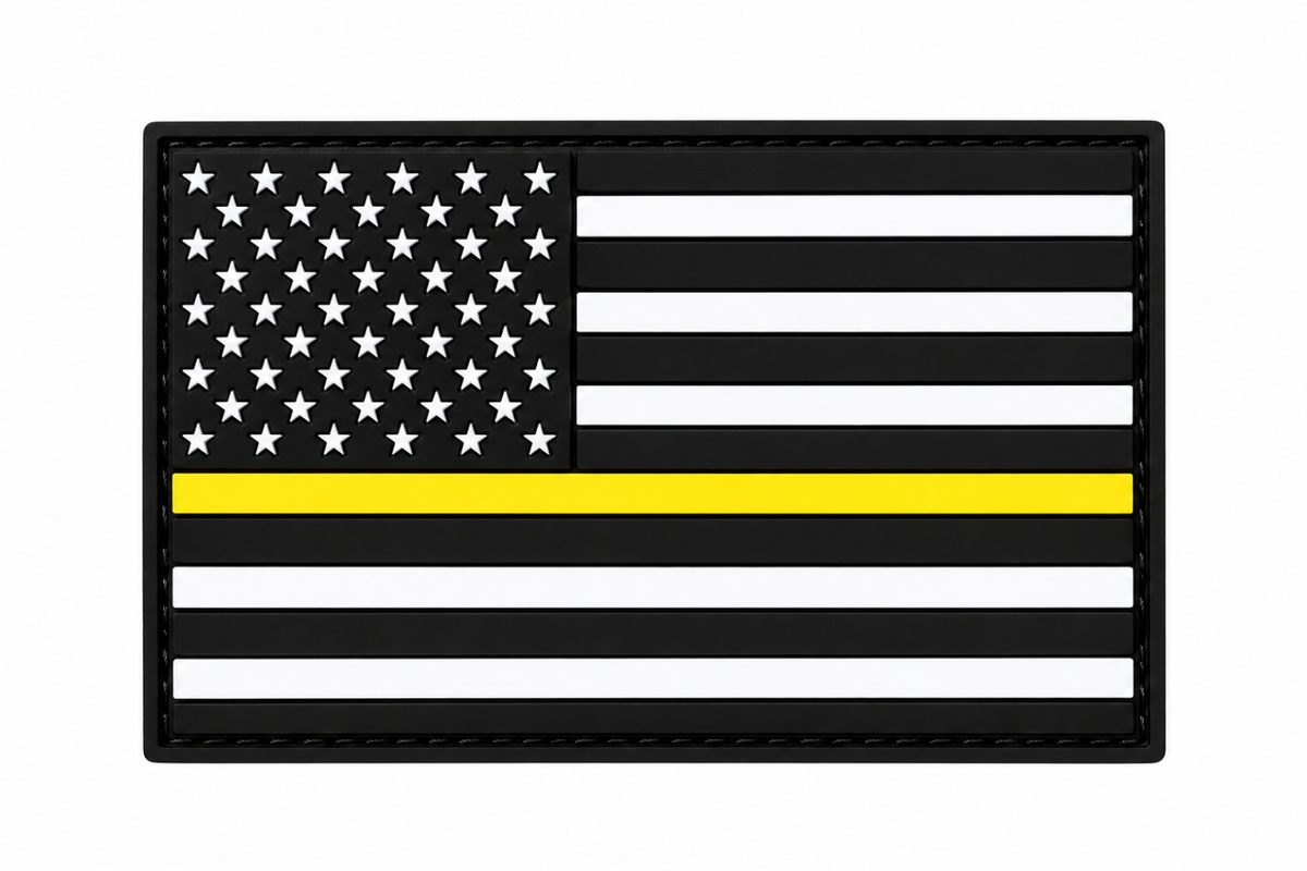 Thin Yellow Line Flag - PVC VELCRO PATCH