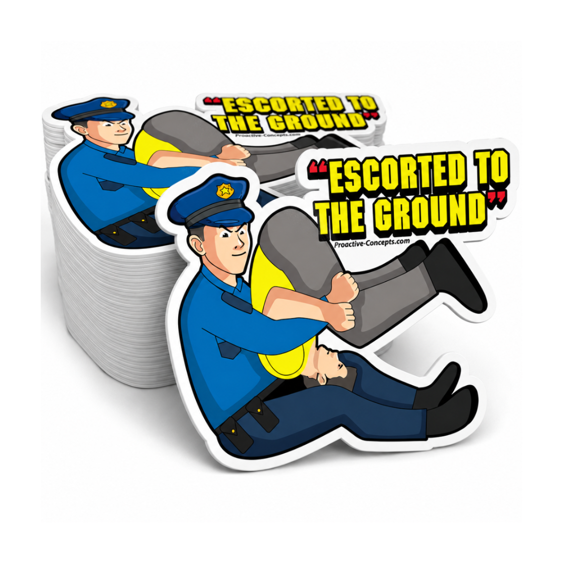 Escorted To The Ground - Sticker