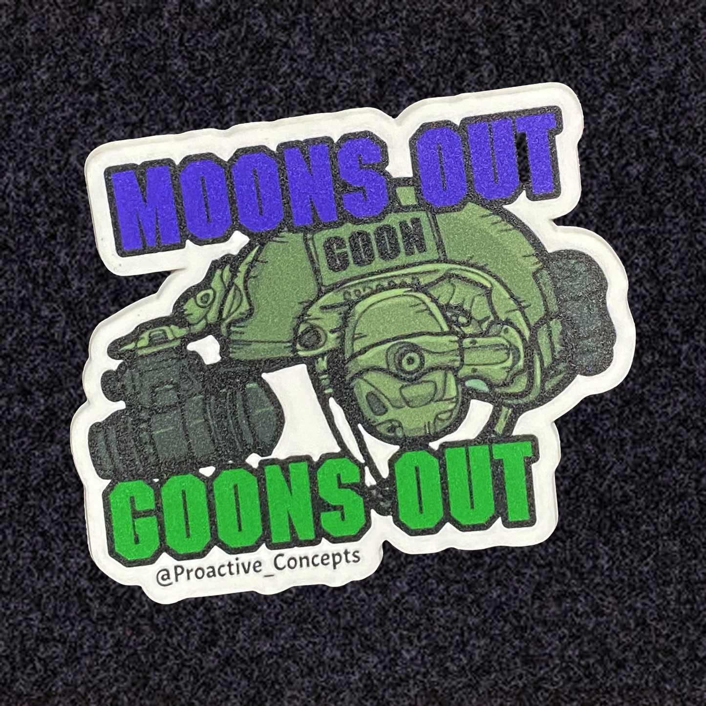 Moons Out Goons Out - PVC VELCRO PATCH