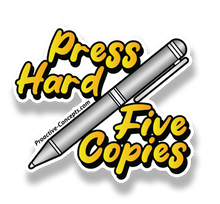 Press Hard Five Copies - Sticker