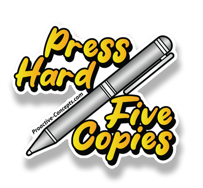 Press Hard Five Copies - Sticker