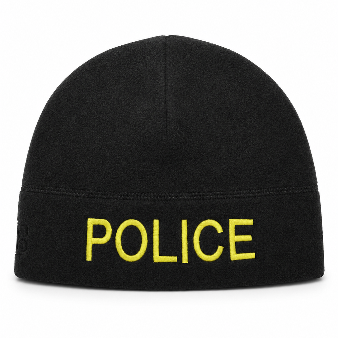 [POLICE] Black Operational Fleece Beanie (YLW)