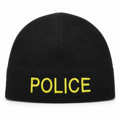 [POLICE] Black Operational Fleece Beanie (YLW)