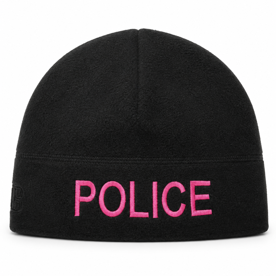 [POLICE] Black Operational Fleece Beanie (PNK)