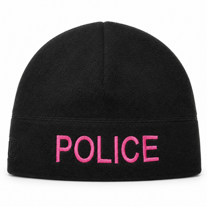 [POLICE] Black Operational Fleece Beanie (PNK)