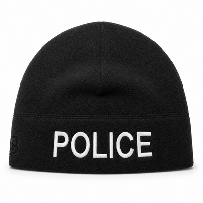 [POLICE] Black Operational Fleece Beanie (WHT)