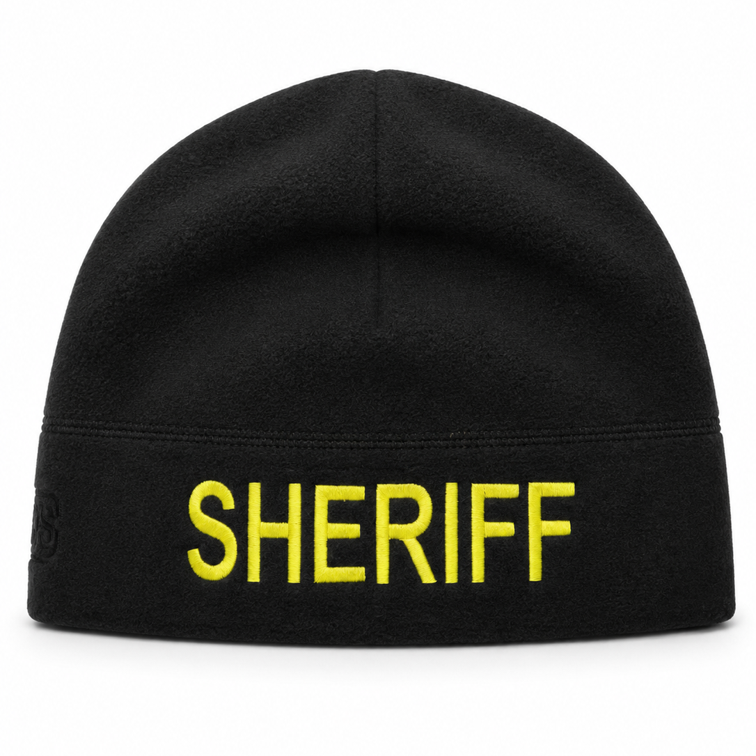 [SHERIFF] Black Operational Fleece Beanie (YLW)