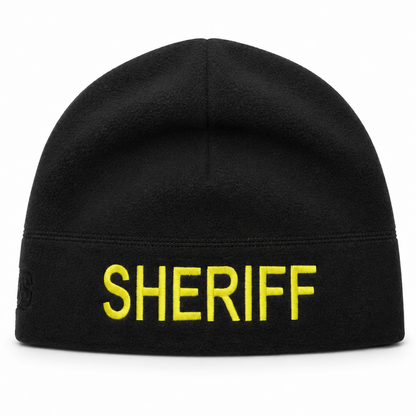 [SHERIFF] Black Operational Fleece Beanie (YLW)