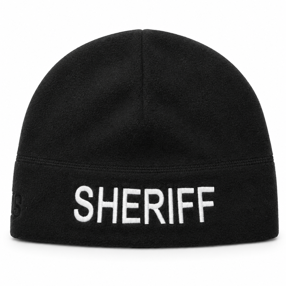 [SHERIFF] Black Operational Fleece Beanie (WHT)