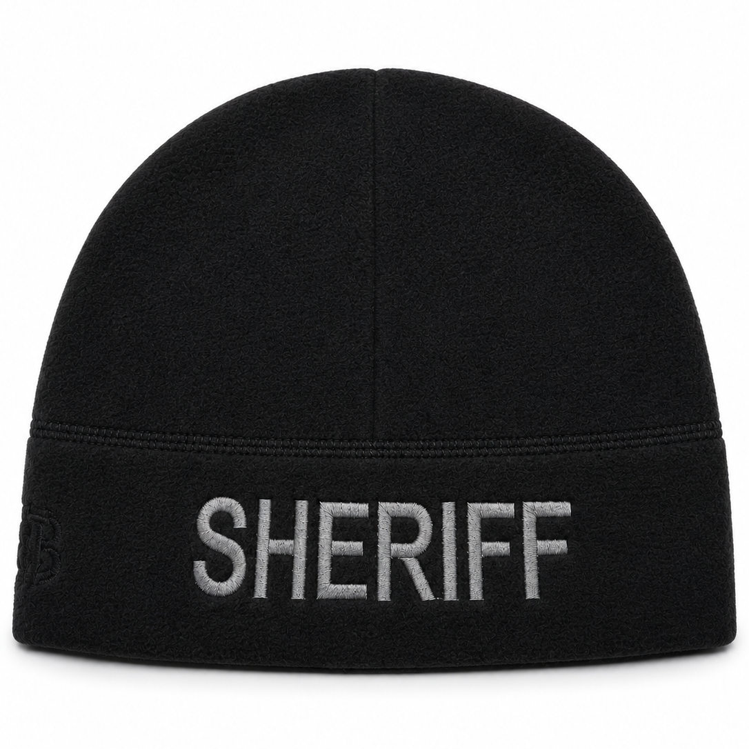 [SHERIFF] Black Operational Fleece Beanie (GRY)