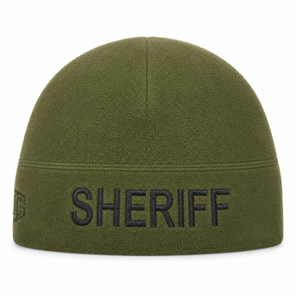 [SHERIFF] Green Operational Fleece Beanie (BLK)