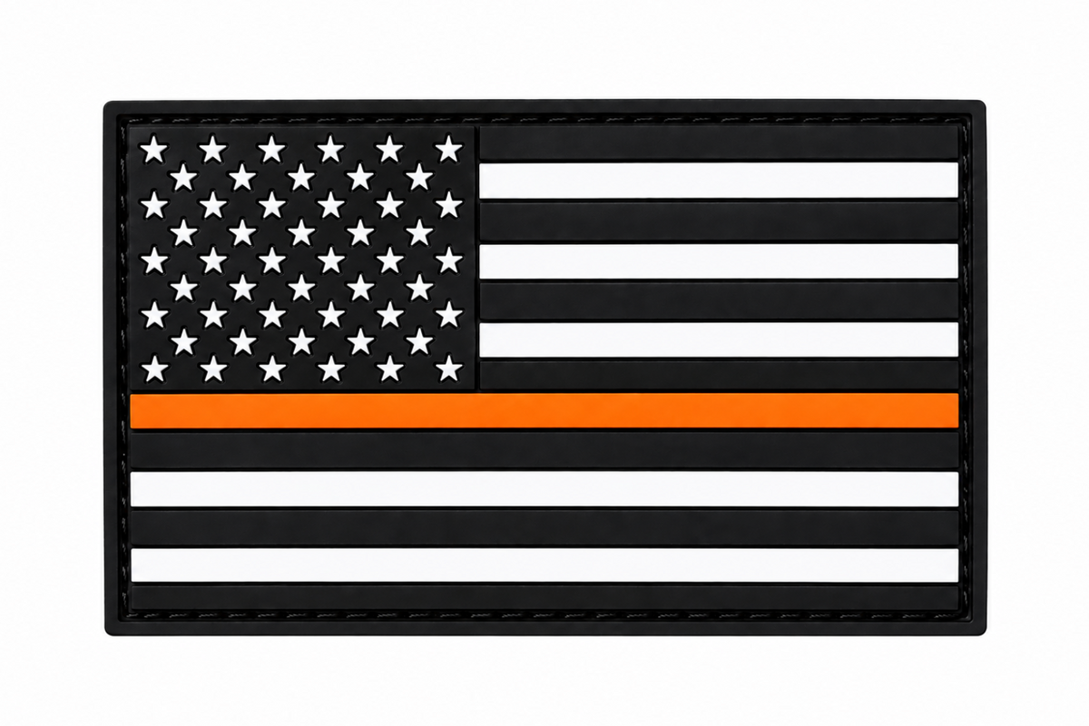 Thin Orange Line Flag - PVC VELCRO PATCH