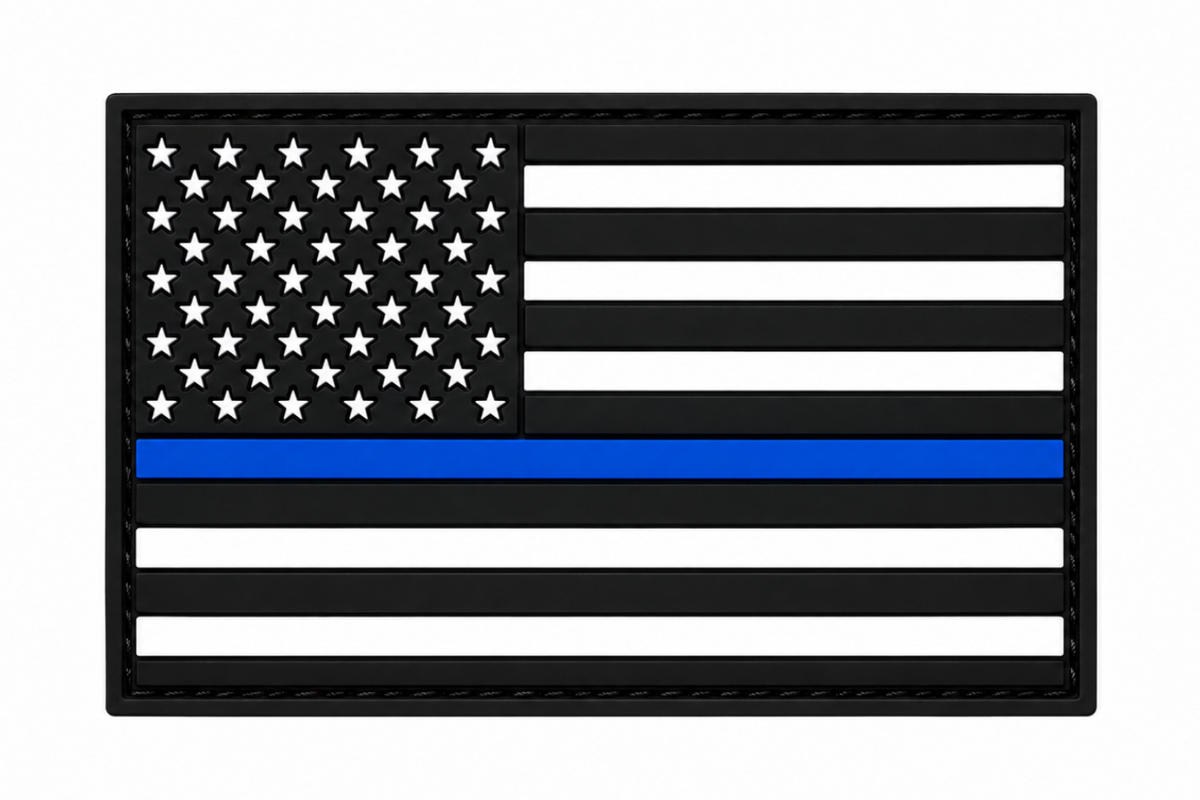 Thin Blue Line Flag - PVC VELCRO PATCH