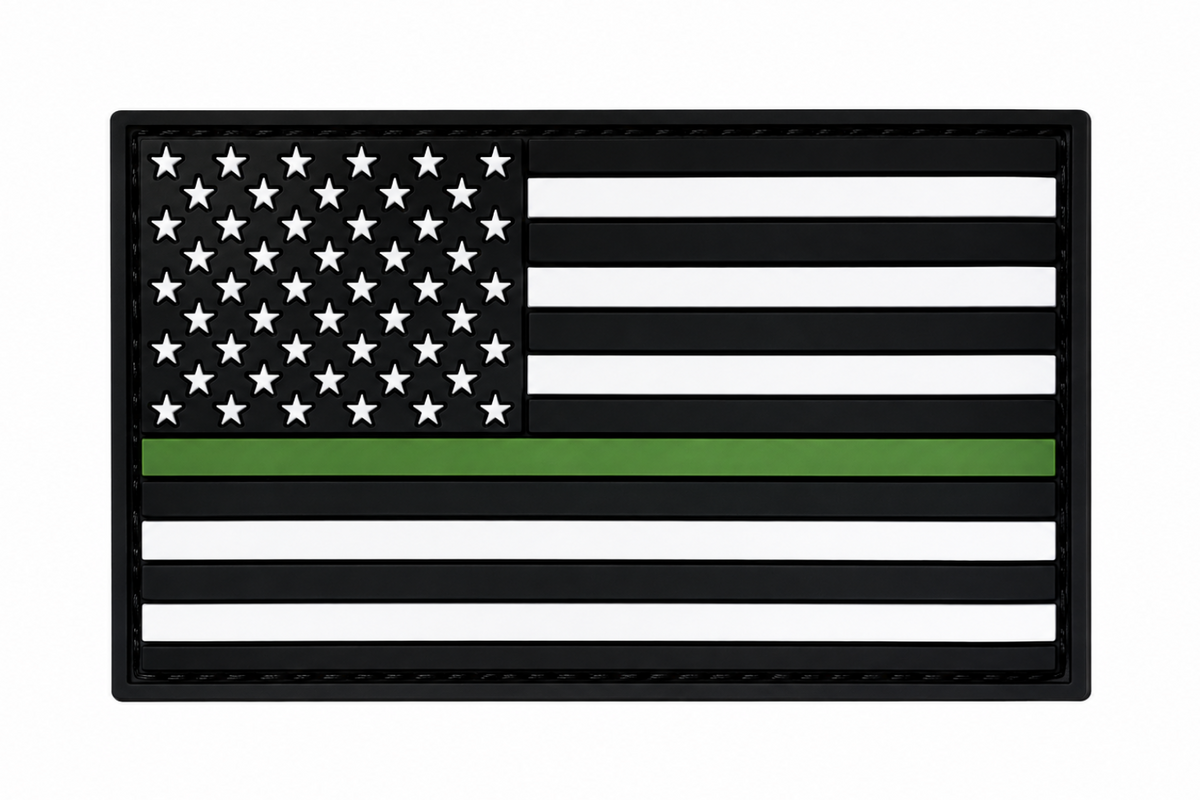 Thin Green Line Flag - PVC VELCRO PATCH