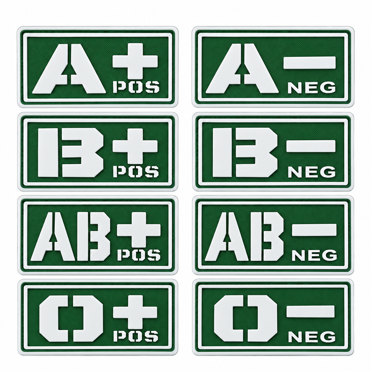 Blood Type PVC Patch [GREEN/WHITE]