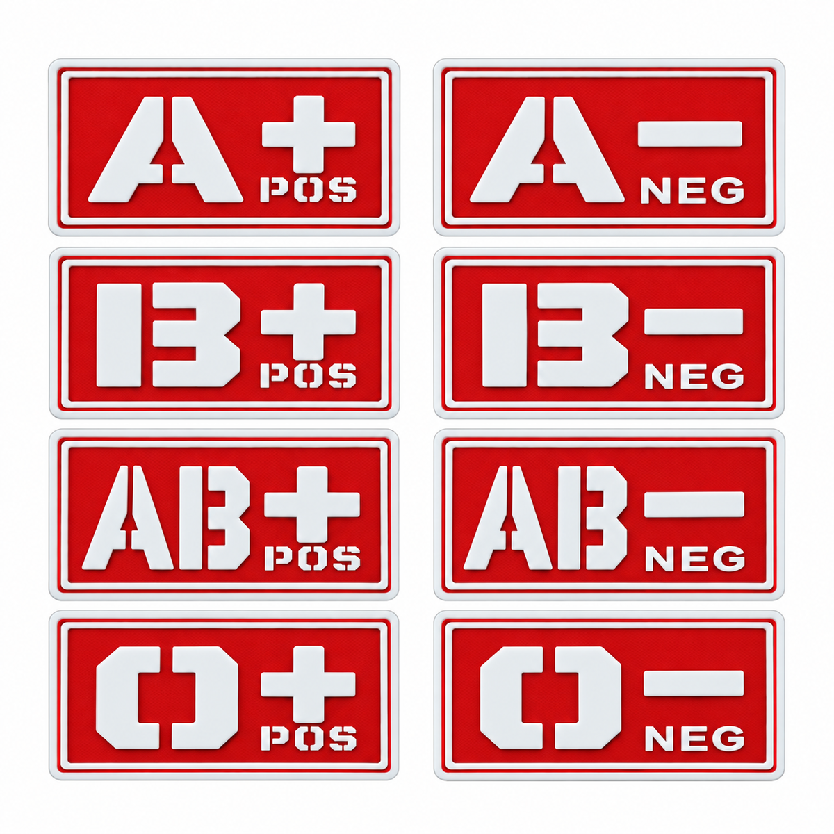 Blood Type PVC Patch [RED/WHITE]