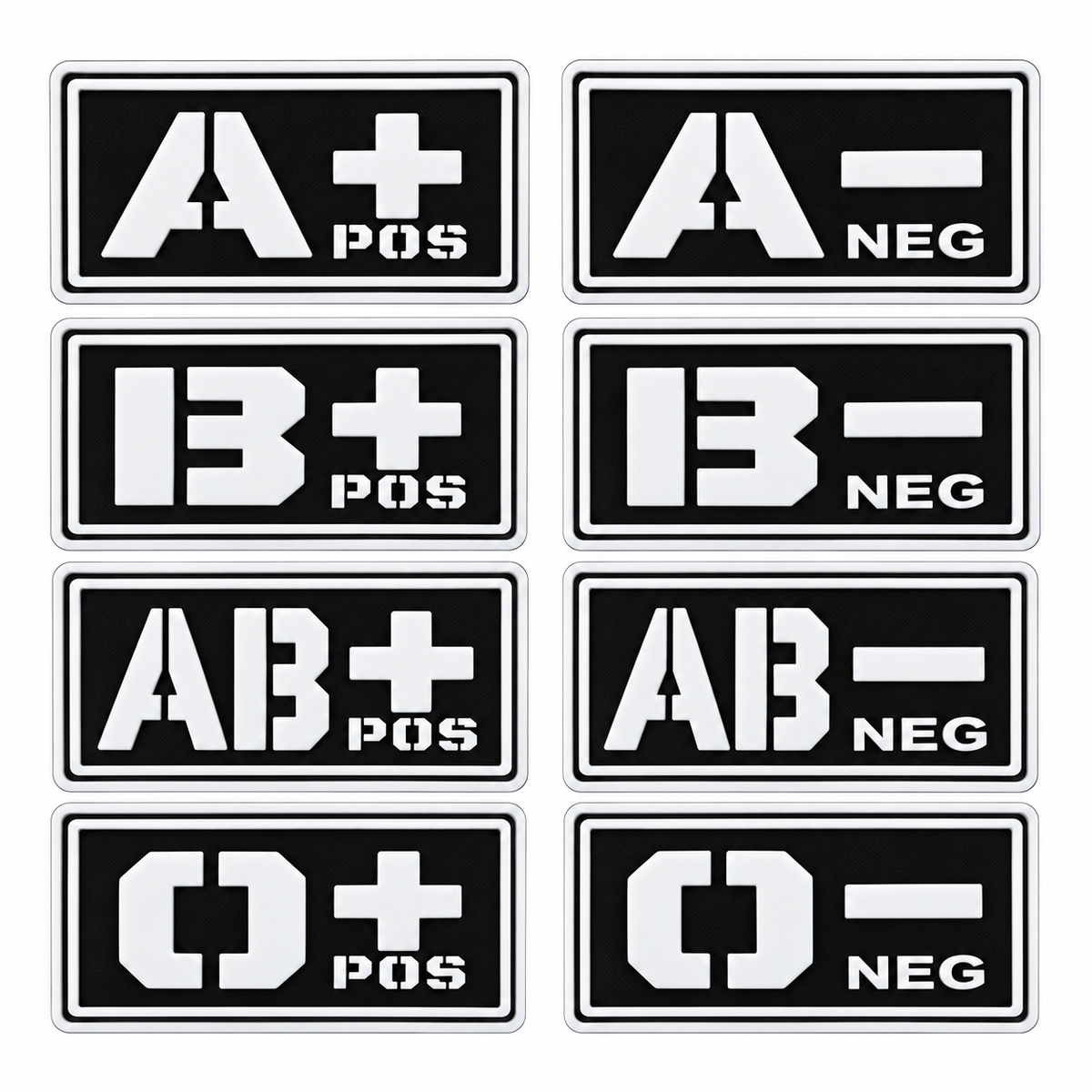 Blood Type PVC Patch [BLACK/WHITE]