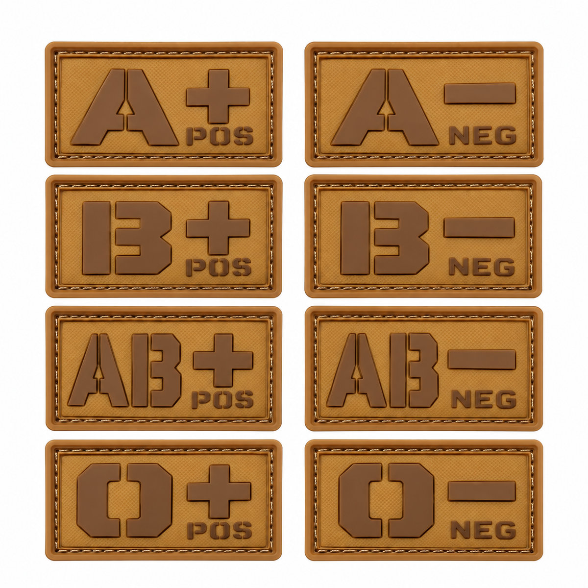 Blood Type PVC Patch [BROWN/TAN]