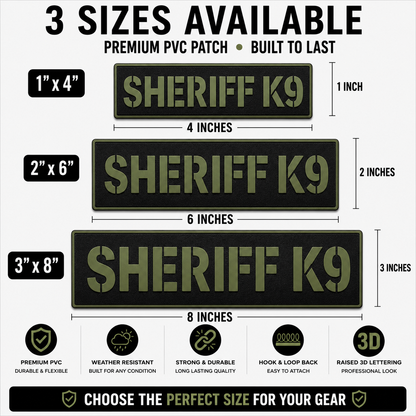 [SHERIFF K9] Tac-Ops PVC PATCH BLK/GRN