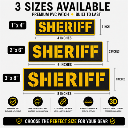 [SHERIFF] Tac-Ops PVC PATCH BLK/YLW