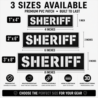 [SHERIFF] Tac-Ops PVC PATCH BLK/WHI