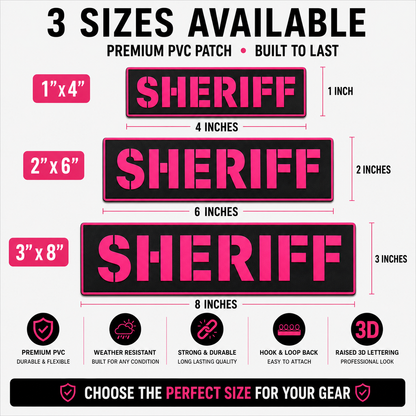 [SHERIFF] Tac-Ops PVC PATCH BLK/PNK