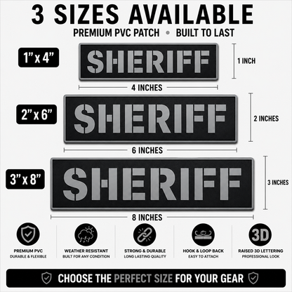 [SHERIFF] Tac-Ops PVC PATCH BLK/GRY