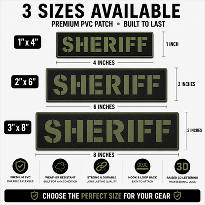 [SHERIFF] Tac-Ops PVC PATCH BLK/GRN