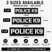 [POLICE K9] Tac-Ops PVC PATCH BLK/WHI