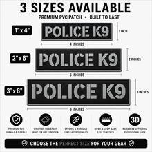 [POLICE K9] Tac-Ops PVC PATCH BLK/GRY
