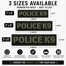 [POLICE K9] Tac-Ops PVC PATCH BLK/GRN