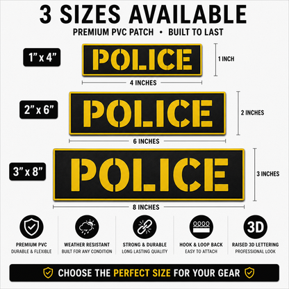 [POLICE] Tac-Ops PVC PATCH BLK/YLW