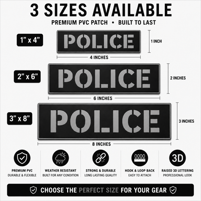 [POLICE] Tac-Ops PVC PATCH BLK/GRY