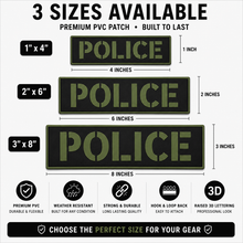 [POLICE] Tac-Ops PVC PATCH BLK/GRN