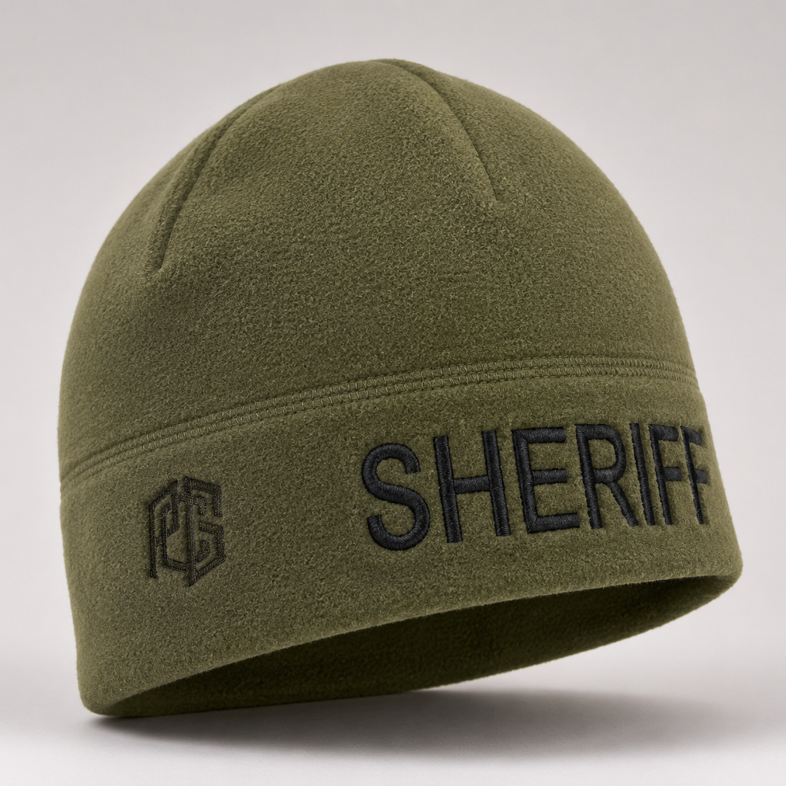 [SHERIFF] Green Operational Fleece Beanie (BLK)