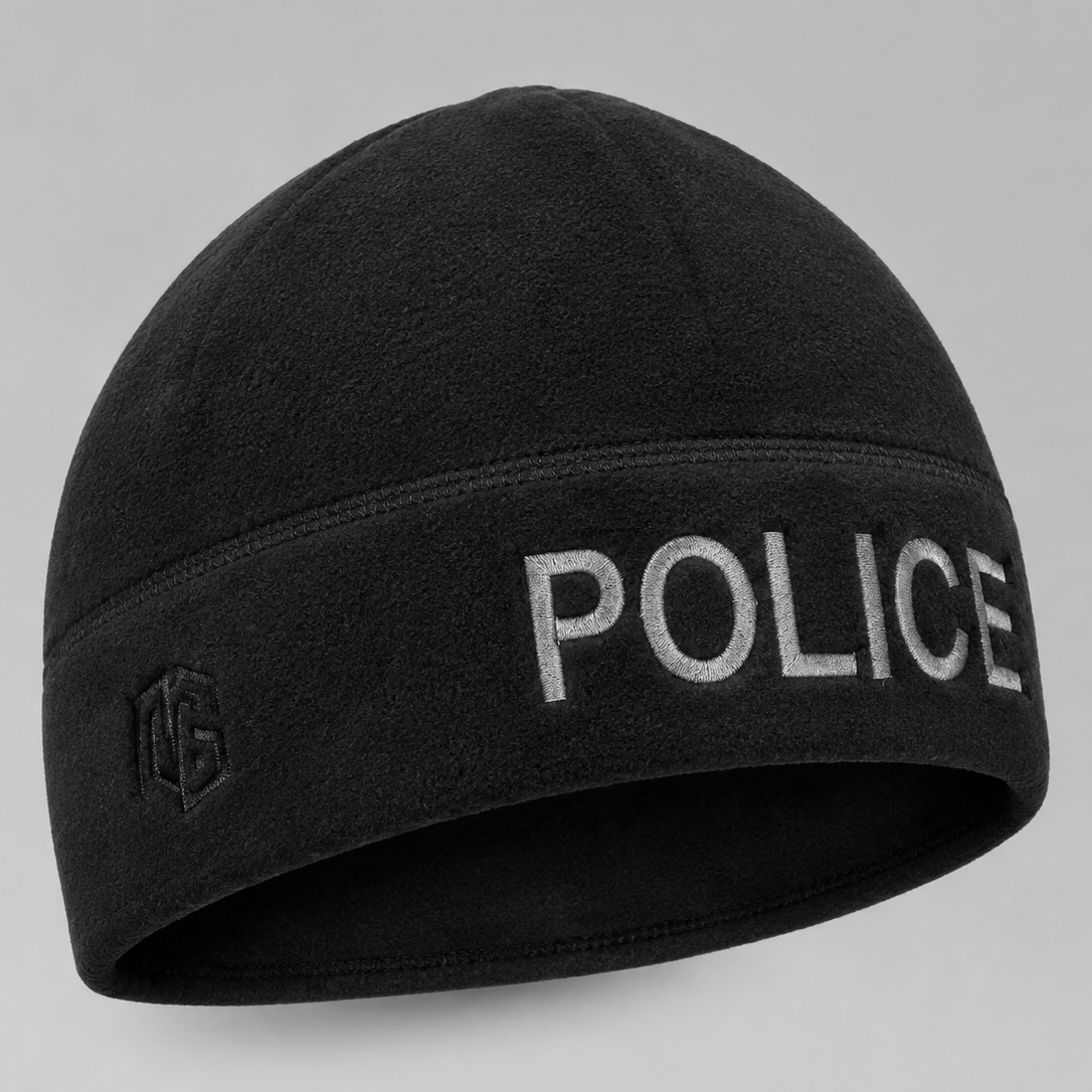[POLICE] Black Operational Fleece Beanie (GRY)