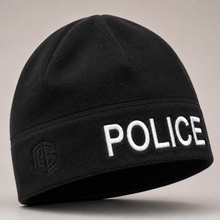 [POLICE] Black Operational Fleece Beanie (WHT)