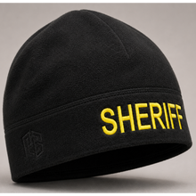 [SHERIFF] Black Operational Fleece Beanie (YLW)