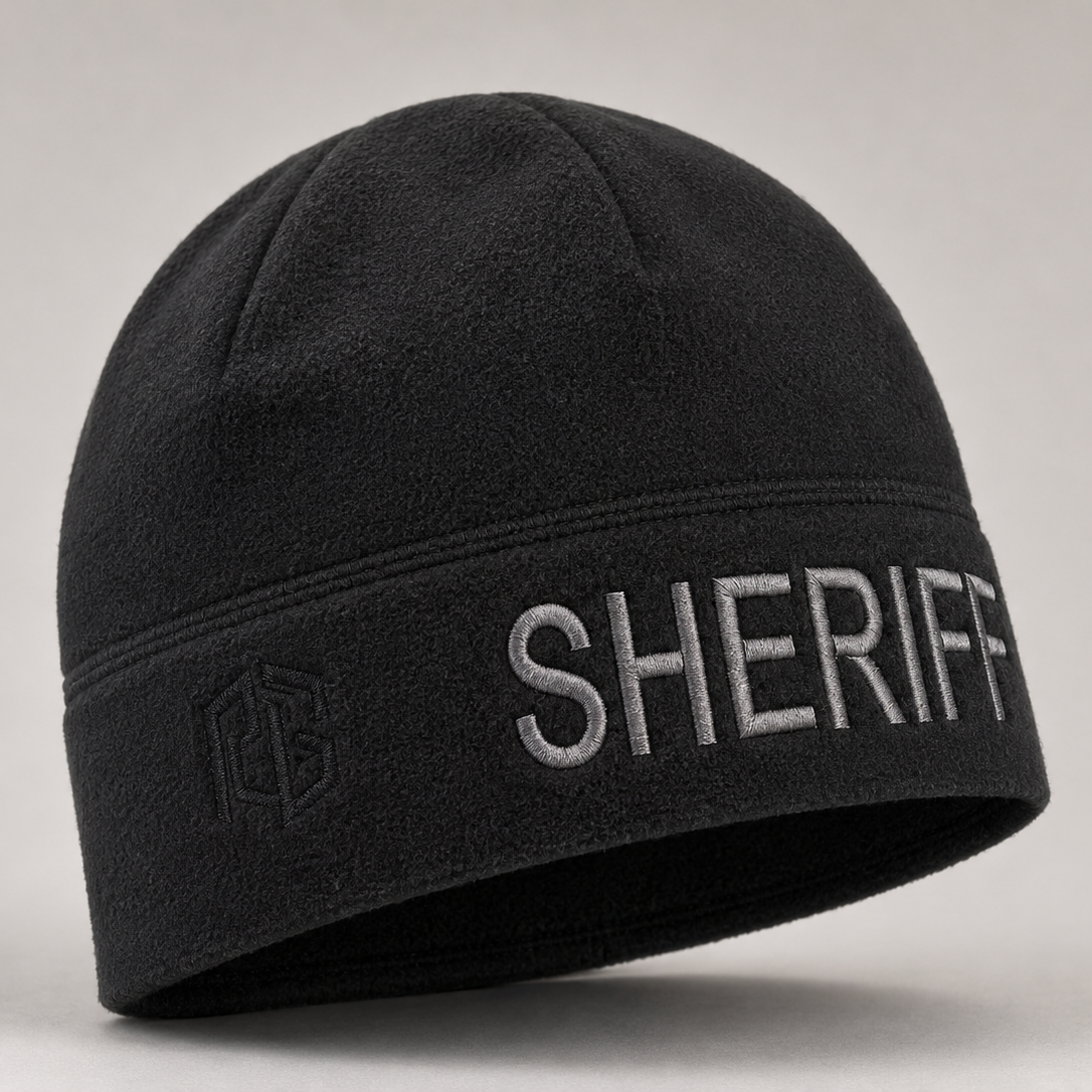 [SHERIFF] Black Operational Fleece Beanie (GRY)