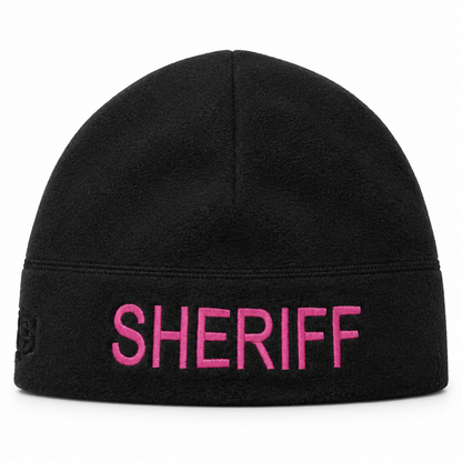 [SHERIFF] Black Operational Fleece Beanie (PNK)