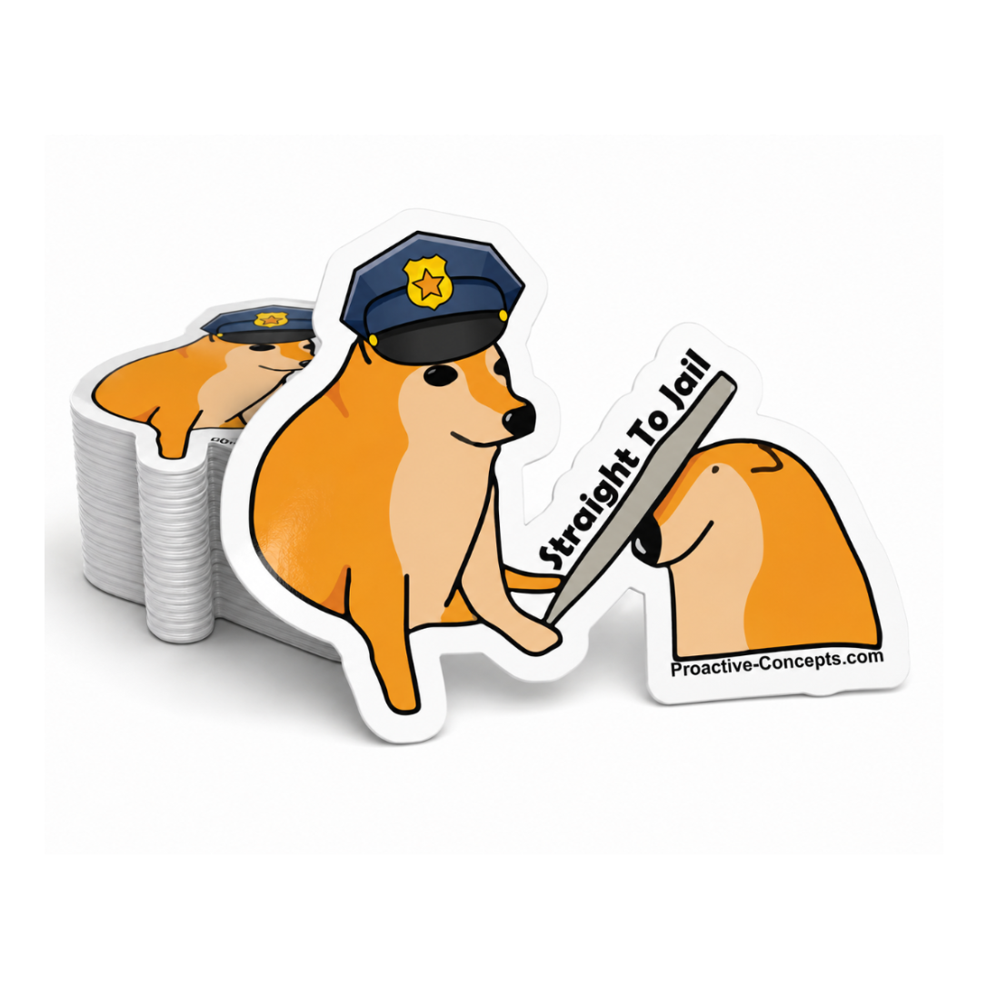 Straight To Jail - Sticker