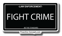 Fight Crime LP Sticker