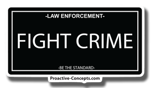 Fight Crime LP Sticker