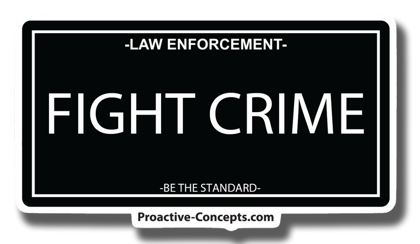 Fight Crime LP Sticker