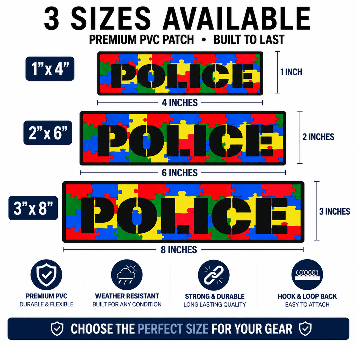 [POLICE] Tac-Ops PVC PATCH (AUTISM AWARENESS)