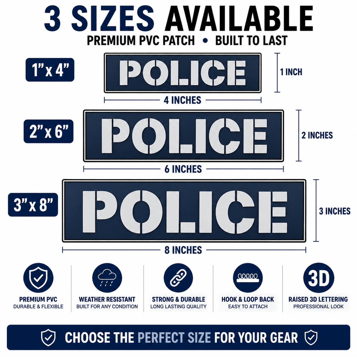 [POLICE] Tac-Ops PVC PATCH BLU/GRY