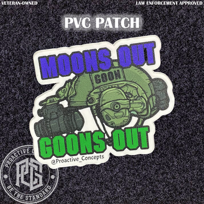 Moons Out Goons Out - PVC VELCRO PATCH