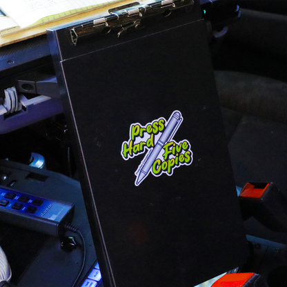Press Hard Five Copies - Sticker