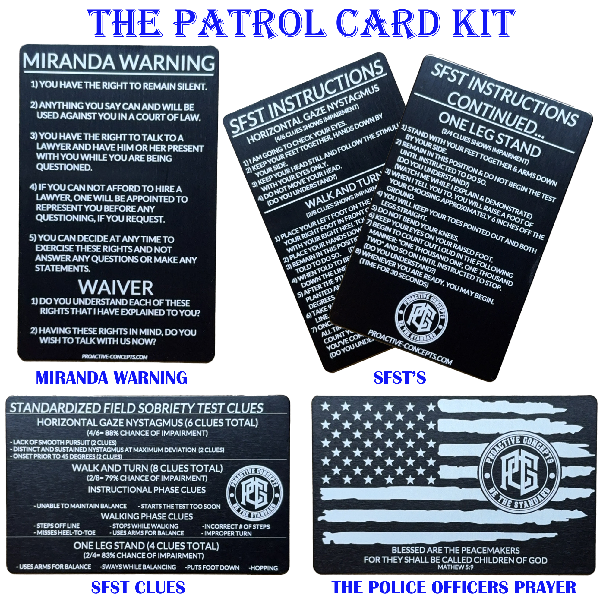 Patrol Order Card Example The Patrol Card Kit – Proactive Concepts