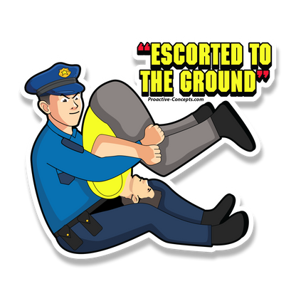 Escorted To The Ground - Sticker